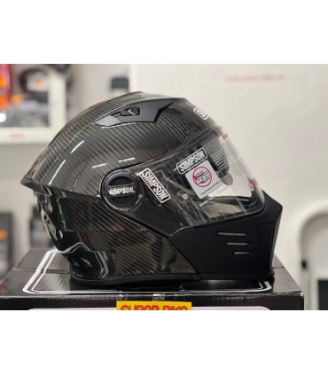 Casco modulare moto Simpson Darksome carbon