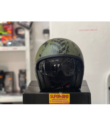 Casco jet Scorpion Belfast Evo Nevada verde opaco