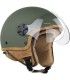 Casco jet Motocubo Ant 721 verde opaco