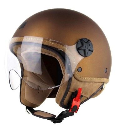 Casco jet Motocubo Ant 721 tabacco opaco