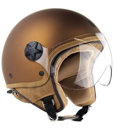 Casco jet Motocubo Ant 721 tabacco opaco