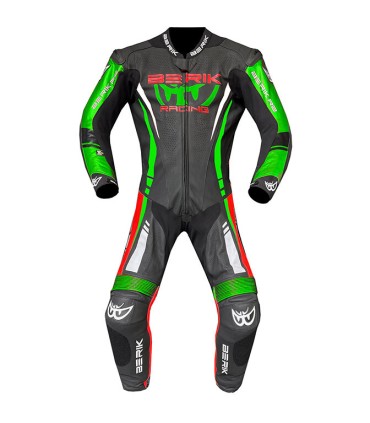 Berik Ls1-171334FR black green red leather suit