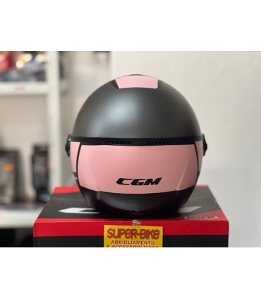 Casco jet CGM 167R Flo Step nero rosa