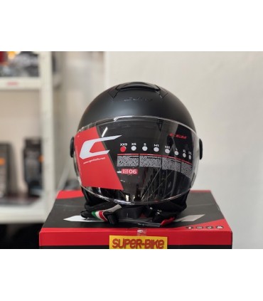 Casco Jet Cgm 167A Florence nero opaco