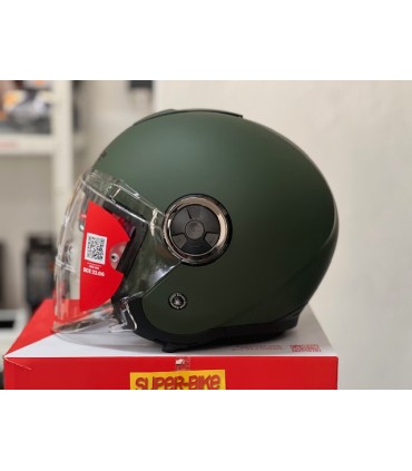 Casco jet LS2 OF620 Classy verde opaco