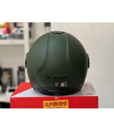 Casco jet LS2 OF620 Classy verde opaco