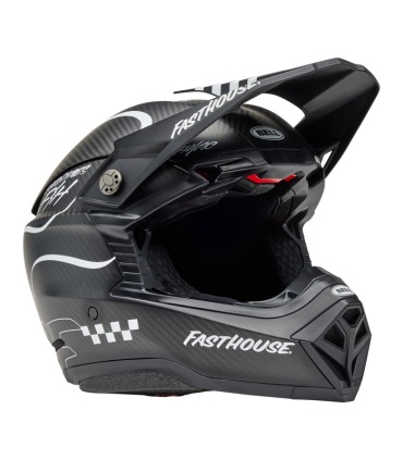 Bell Moto-10 Spherical carbon Mips - Fasthouse Raven Matte noir blanc