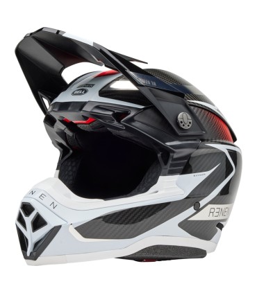 Bell Moto-10 Spherical carbon Mips - Fasthouse Renen Raycon Matte Gloss noir blanc