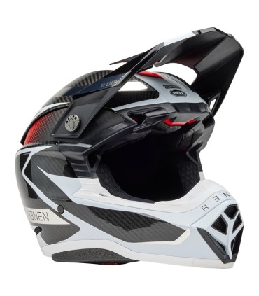 Bell Moto-10 Spherical carbon Mips - Fasthouse Renen Raycon Matte Gloss noir blanc