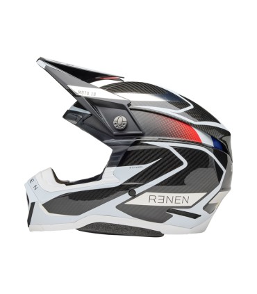 Bell Moto-10 Spherical carbon Mips - Fasthouse Renen Raycon Matte Gloss noir blanc