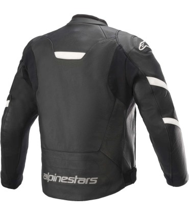 Giacca in pelle Alpinestars Faster V2 nera bianca