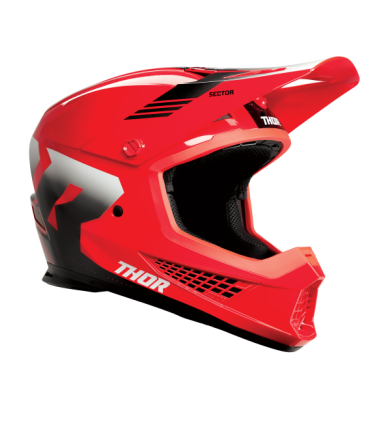 Casco motocross Thor Sector 2 Carve rosso