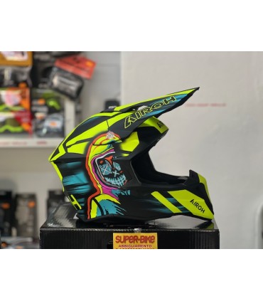 Airoh Wraaap Cyber yellow matt helmet