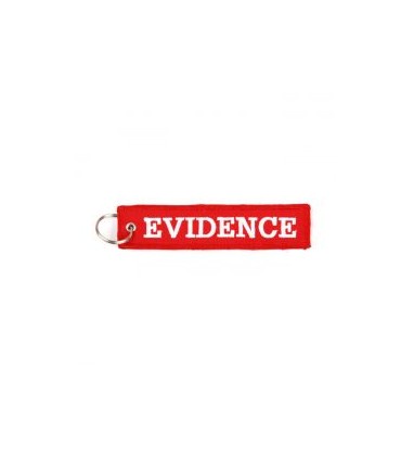 Evidence keychain red