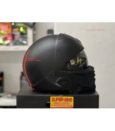 Casco Scorpion Exo Combat 2 Lord nero opaco rosso