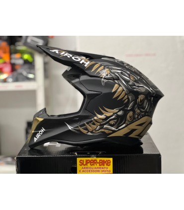 Casco cross Airoh Wraaap Cyborg opaco