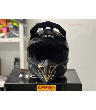 Casco cross Airoh Wraaap Cyborg opaco