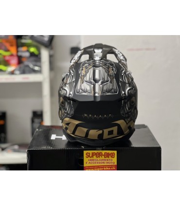 Casco cross Airoh Wraaap Cyborg opaco