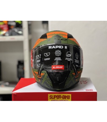 LS2 FF353 Rapid 2 Thunderbirds verde arancio opaco