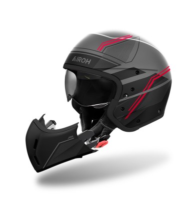 Casco Airoh J110 Command Slim rosso opaco