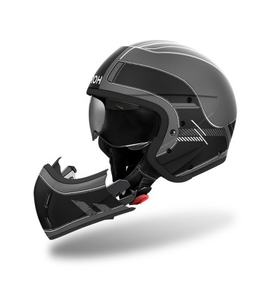 Casco Airoh J110 Command Raster grigio nero opaco