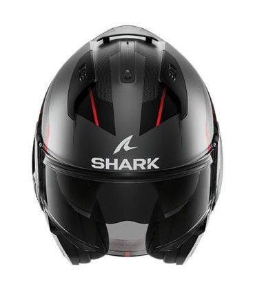 Shark Evo Es Kryd nero opaco rosso