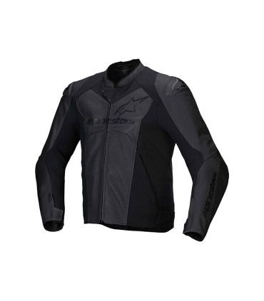 Giacca in pelle Alpinestars Faster V3 Airflow nera