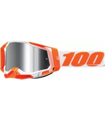 Maschera cross 100% Racecraft 2 Silver Flash mirror