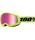 100% Strata 2 gialla rosa maschera motocross