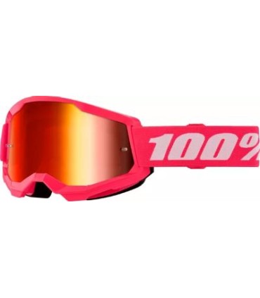 100% Strata 2 rosa specchio maschera motocross