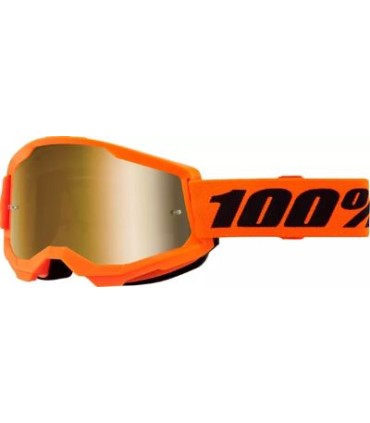 100% Strata 2 arancio specchio maschera motocross