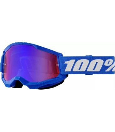 100% Strata 2 blu specchio maschera motocross