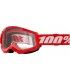 100% Strata 2 rouge lunettes motocross