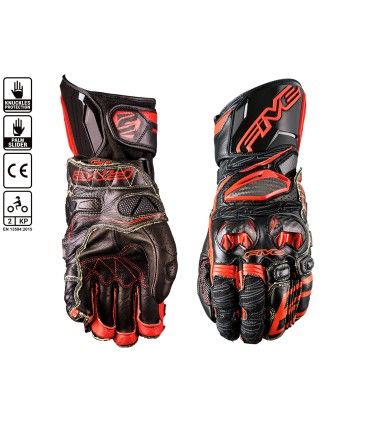 Gants Five Rfx Race noir rouge