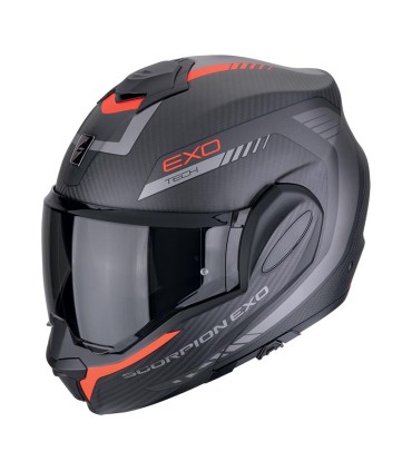 Scorpion Exo Tech Evo carbon Cosy red helmet