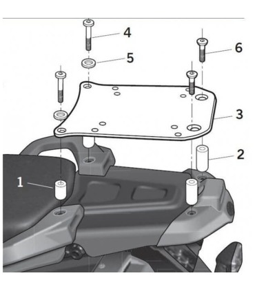 Shad TOP MASTER Y0XT68ST YAMAHA X 660 Z Tenere (2008-12)