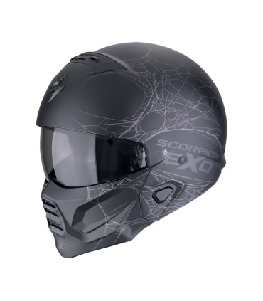 Casco Scorpion Exo Combat 2 Spiderweb nero opaco