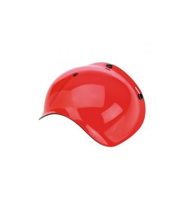 BILTWELL 3 BOTTONS BUBBLE VISOR ANTIFOG RED