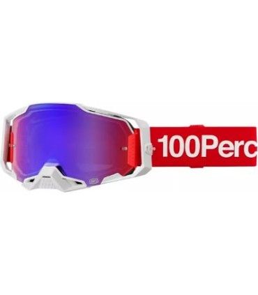 100% Armega Corbin bianco rosso lente specchio