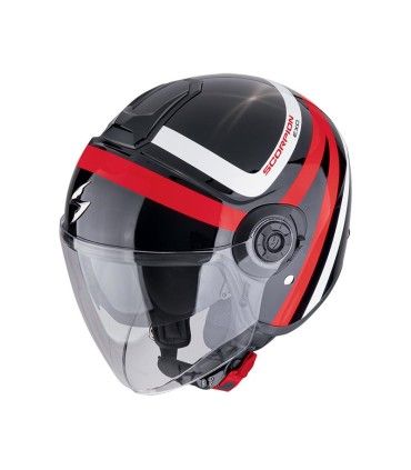 Casque jet Scorpion Exo City 2 Riva rouge