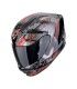 Casque moto Scorpion Exo 391 Clutter rouge