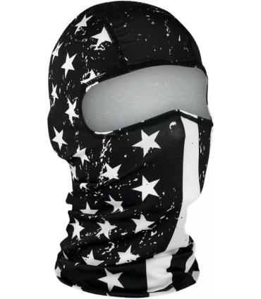 ZAN BALACLAVA NYLON NERO/BIANCO FLAG