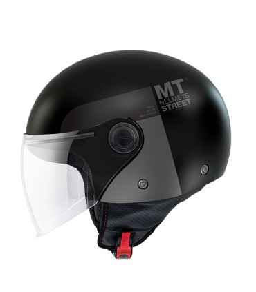 Mt Helmets Street S Inboard D2 black matt