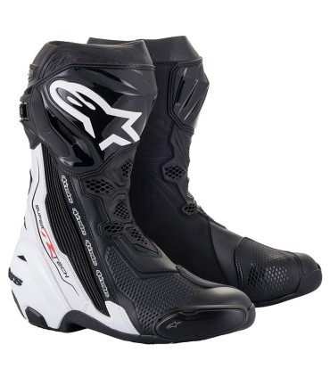 Stivali pista moto Alpinestars Supertech R nero bianco