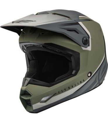 Motocross helm Fly Racing Kinetic Vision grun matt