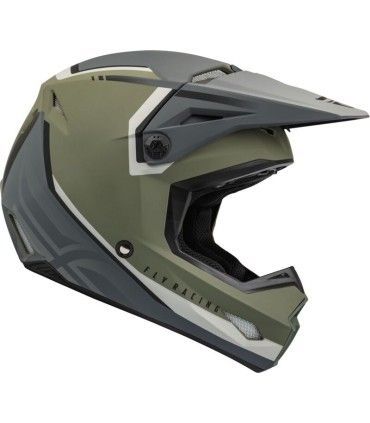 Casco motocross Fly Racing Kinetic Vision verde opaco