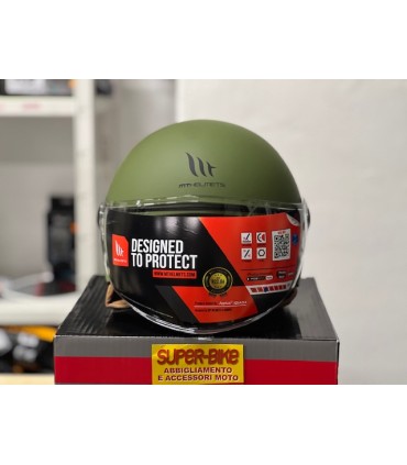 Mt Helmets Street Solid A6 Verde Opaco