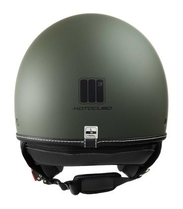 Casque Jet Motocubo Beetle vert army