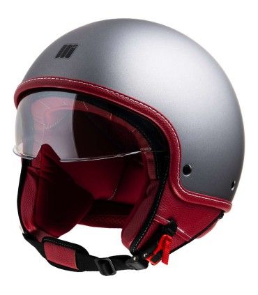 Casco Jet Motocubo Beetle titanio opaco