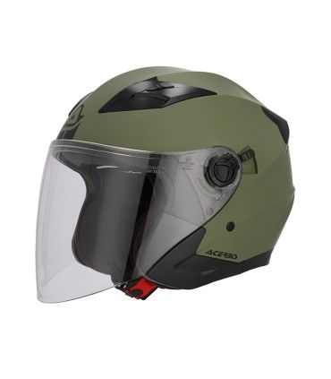 Casco jet Acerbis Vento verde militare